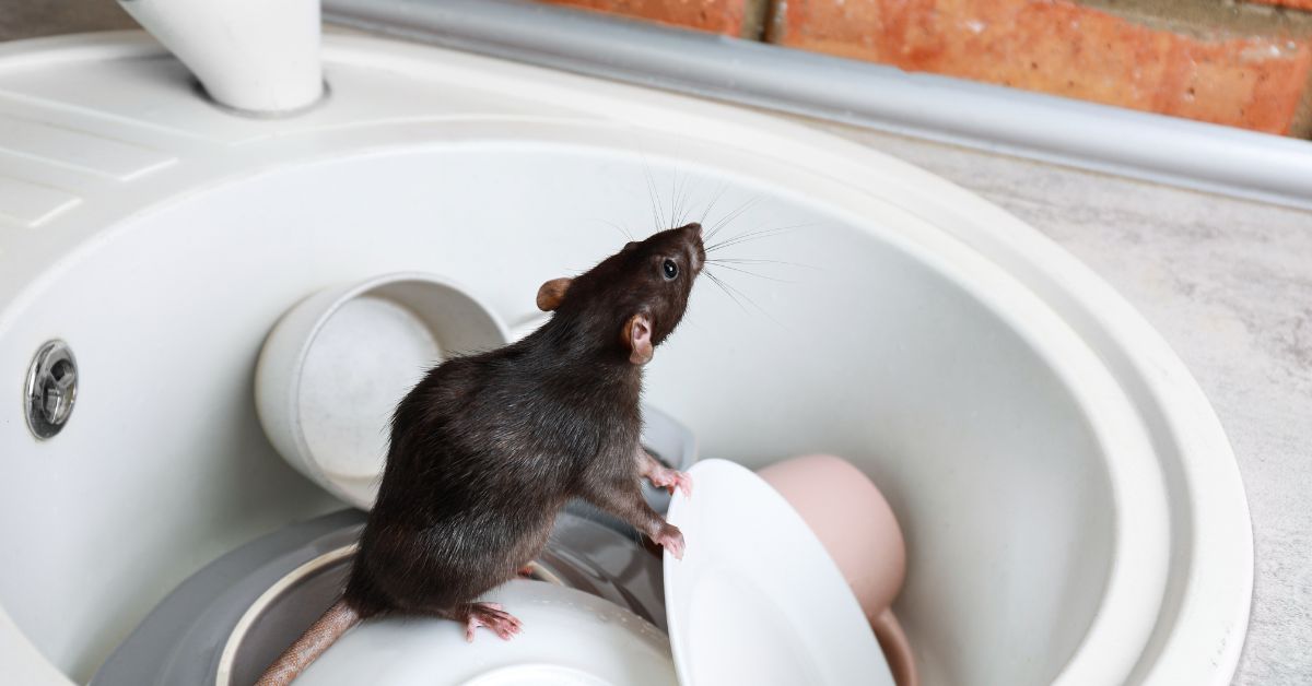rat in sink